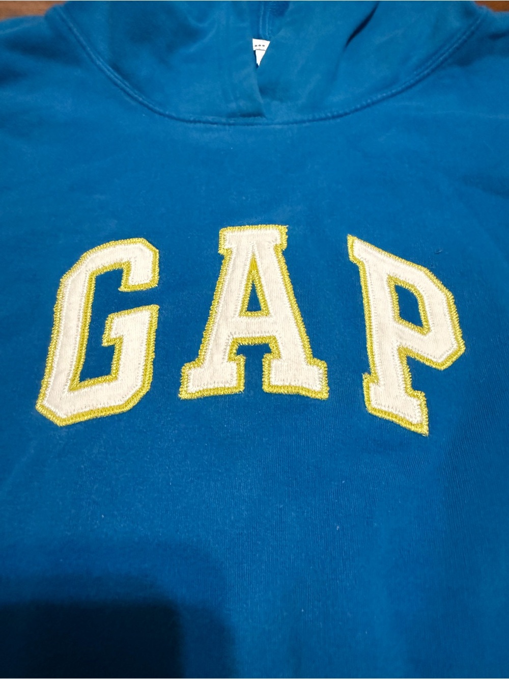 GAP Bright Blue Hooded Pullover - Picture 2 of 4